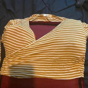 Cross chest crop top